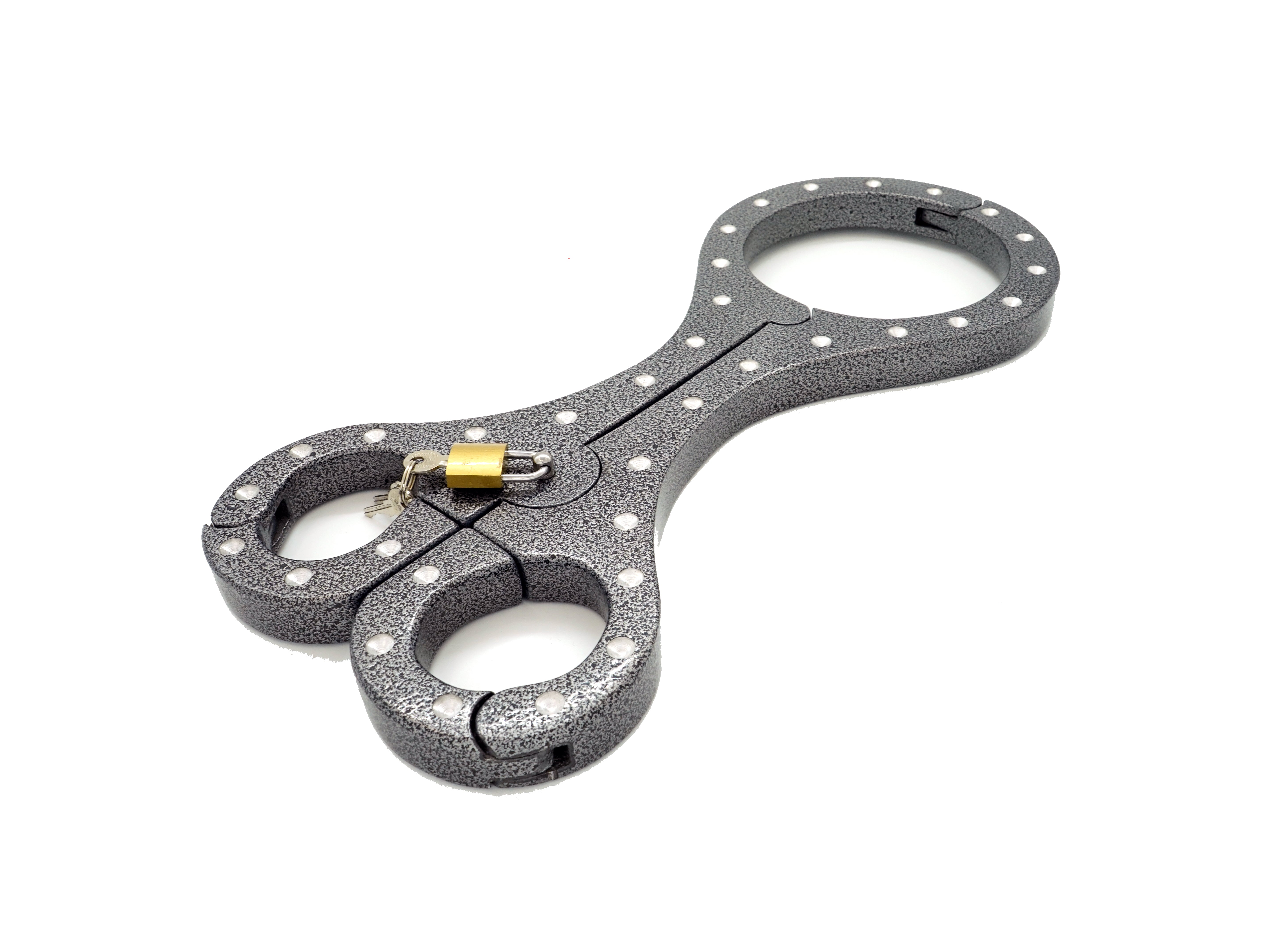 Aluminum bondage shrew's fiddle yoke for neck and hands