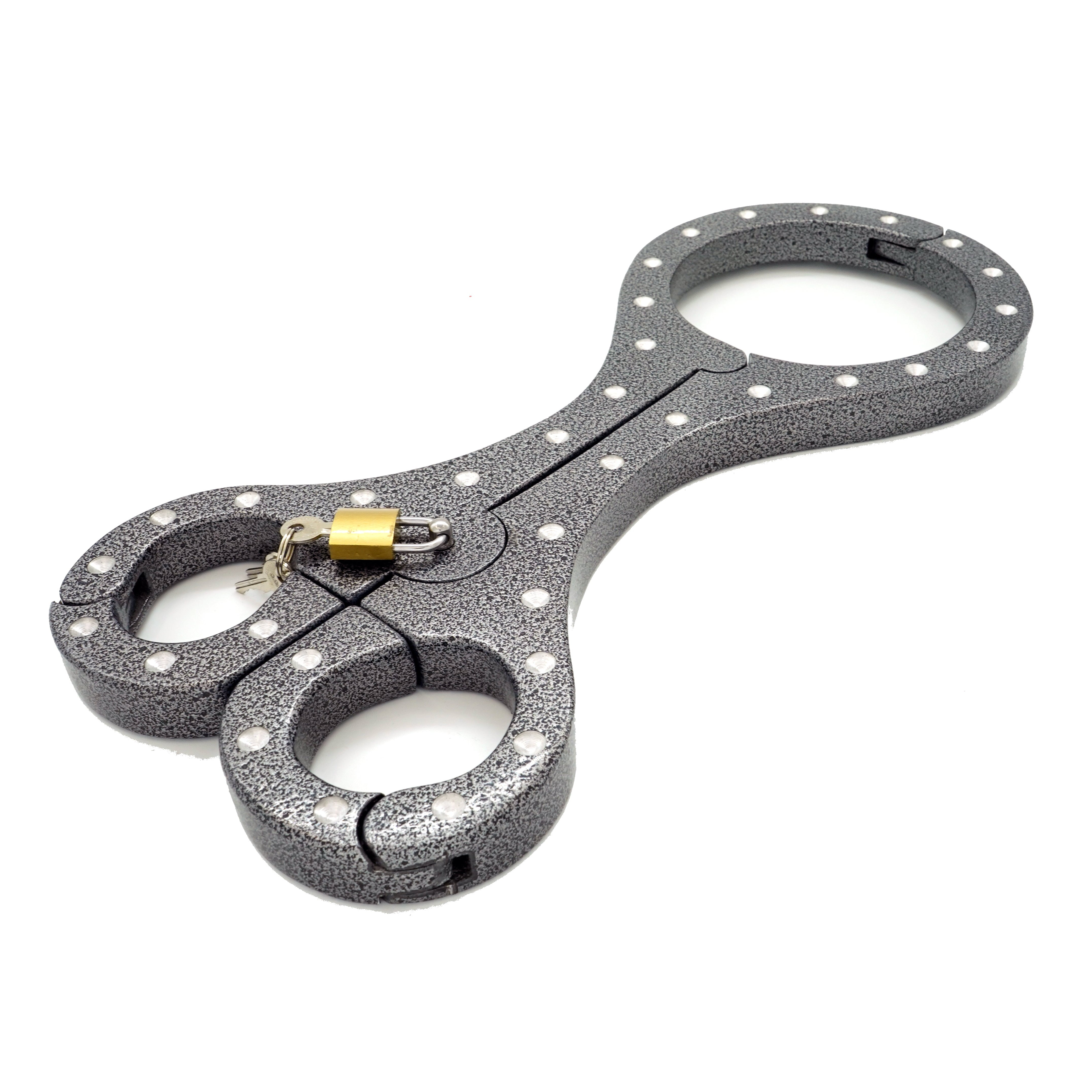 Aluminum bondage shrew's fiddle yoke for neck and hands