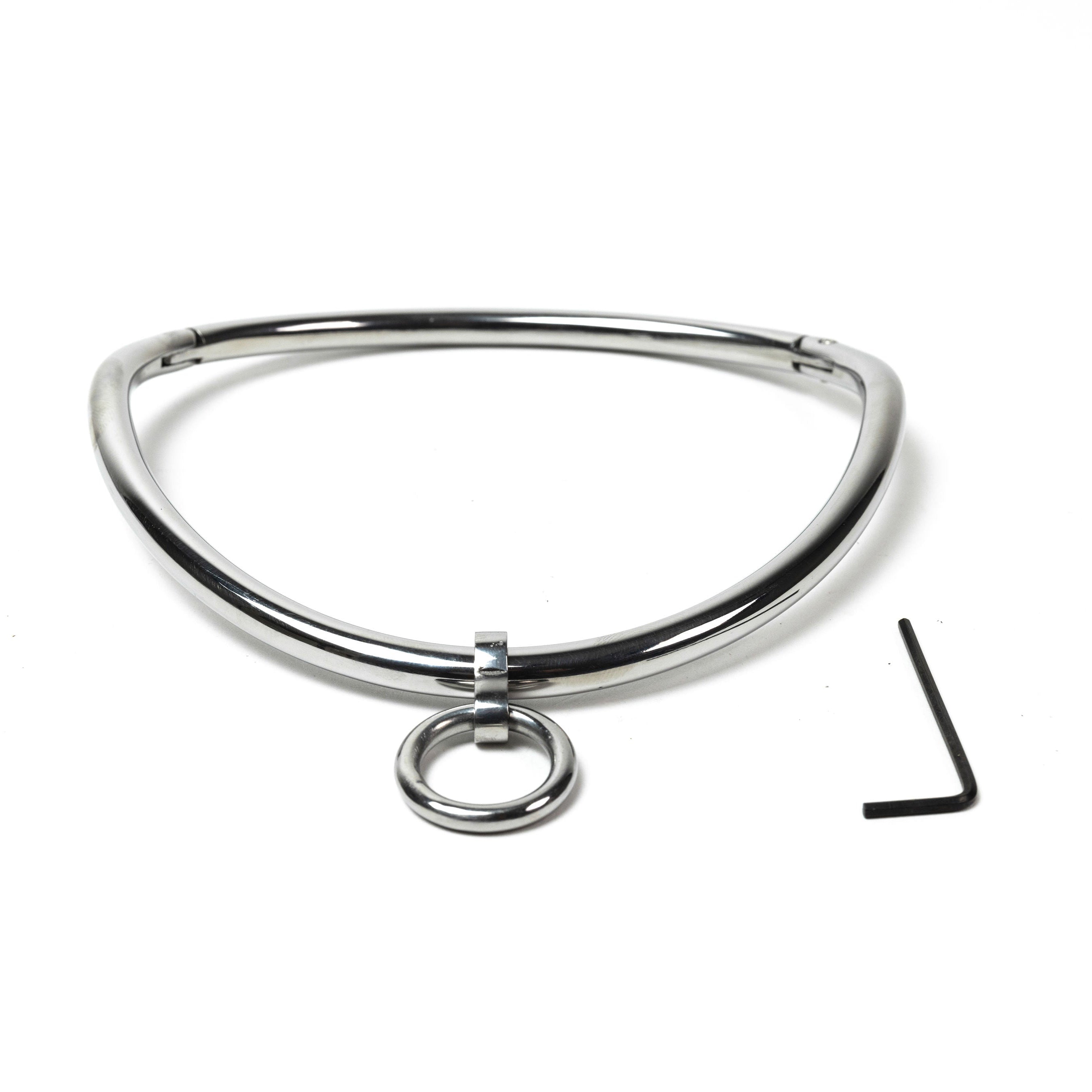 Lockable ergonomic choker 6mm with O-ring (Silver)