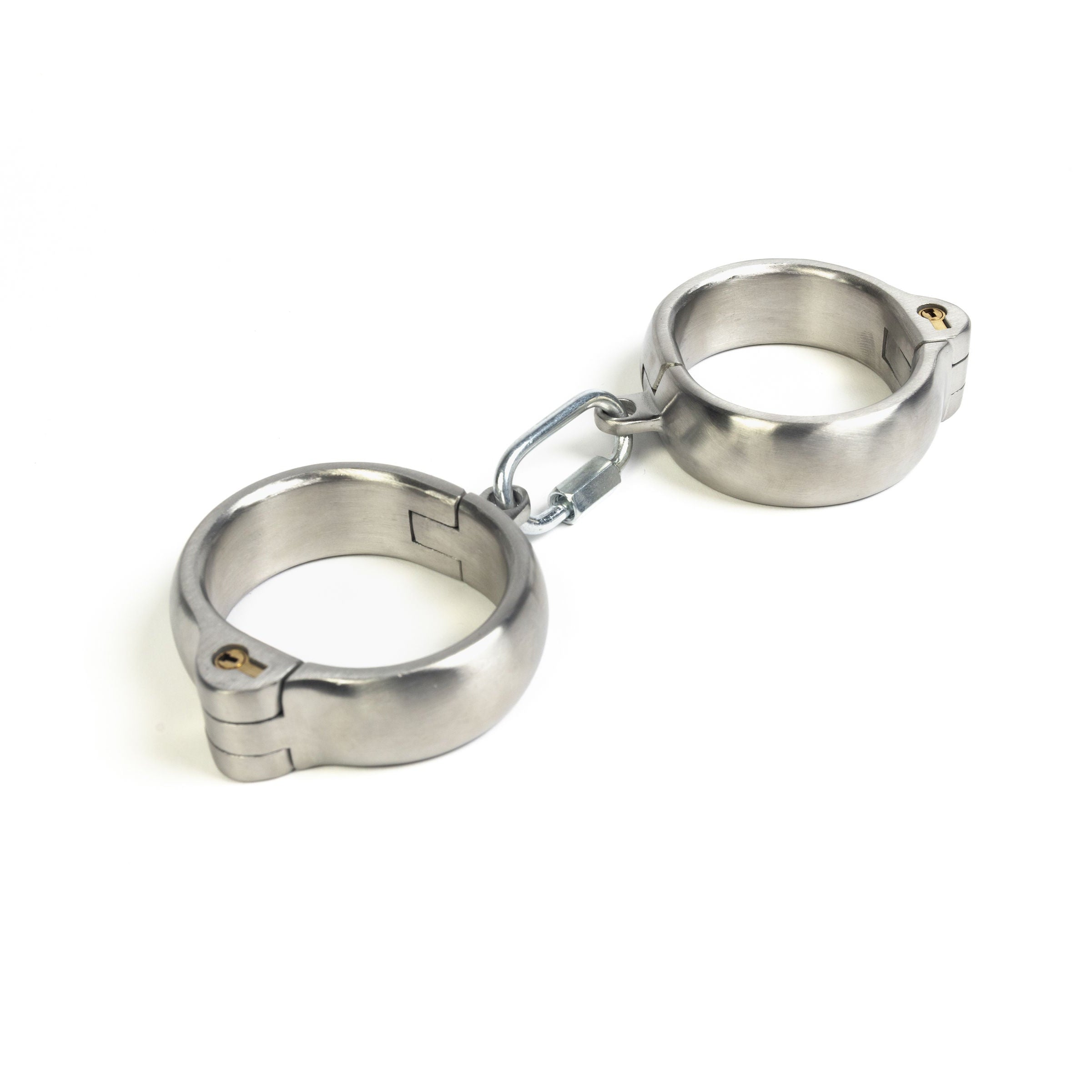 Handcuffs - Brushed stainless steel push-in lock
