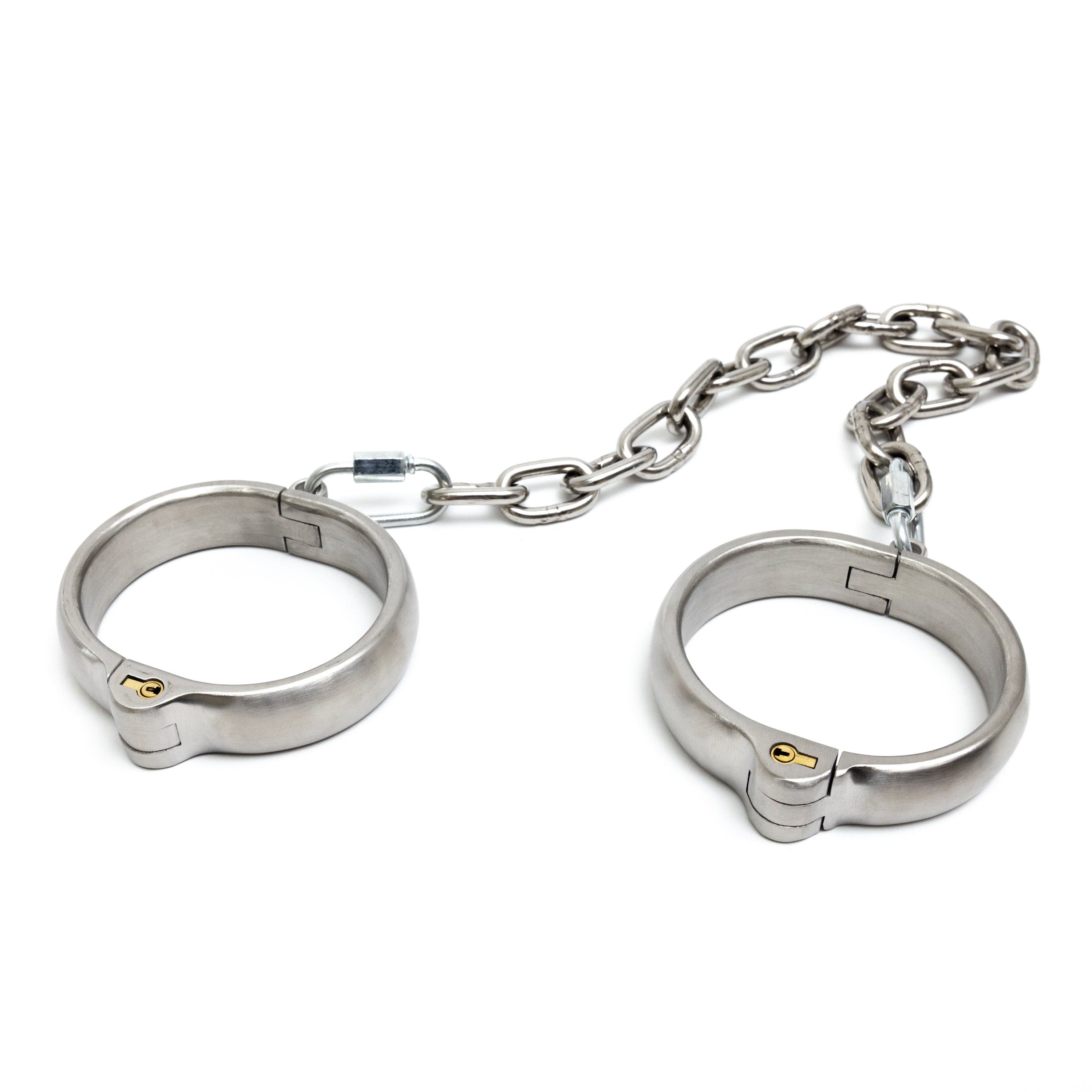 Legcuffs - Brushed stainless steel push-in lock