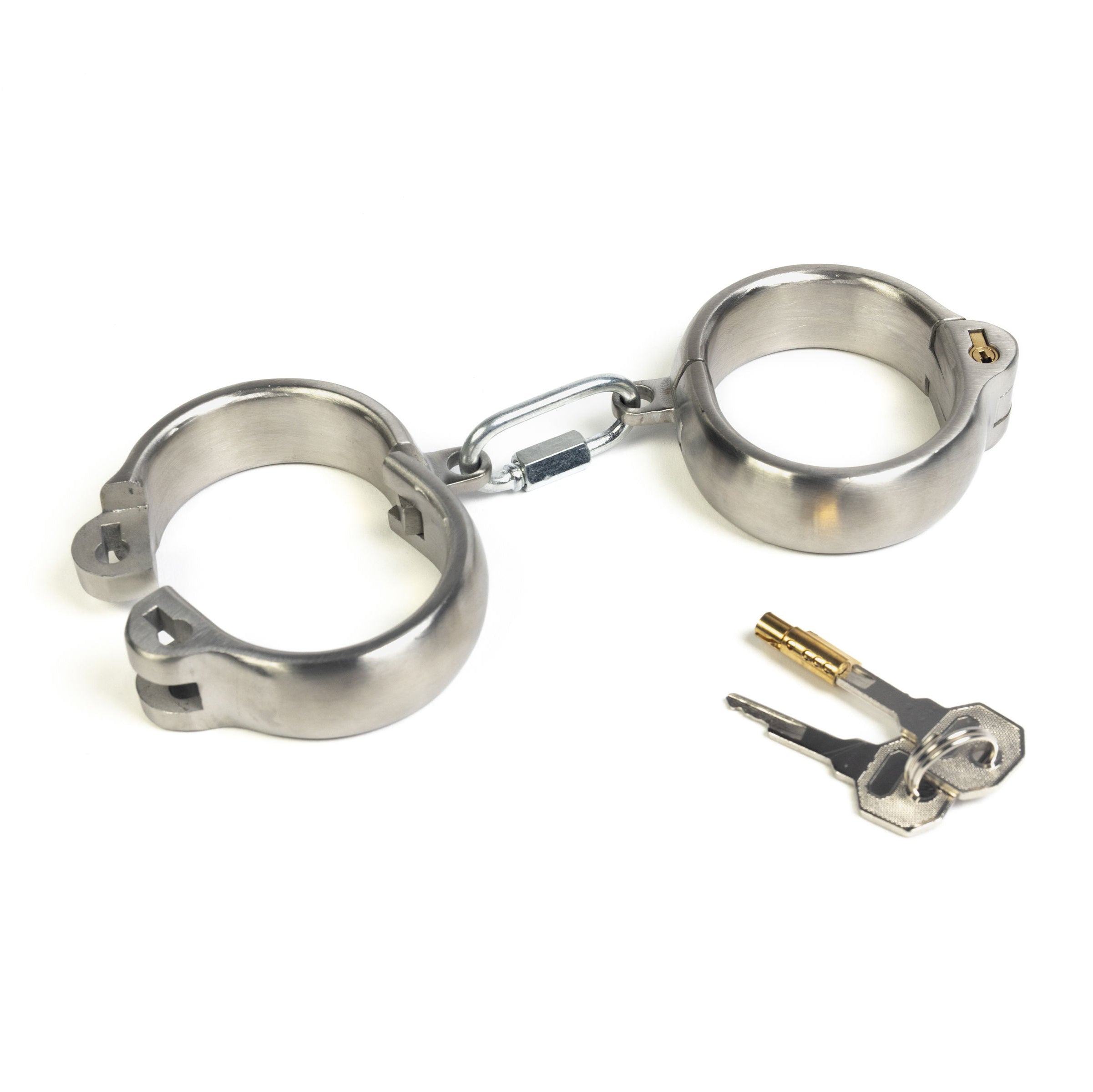 Handcuffs - Brushed stainless steel push-in lock