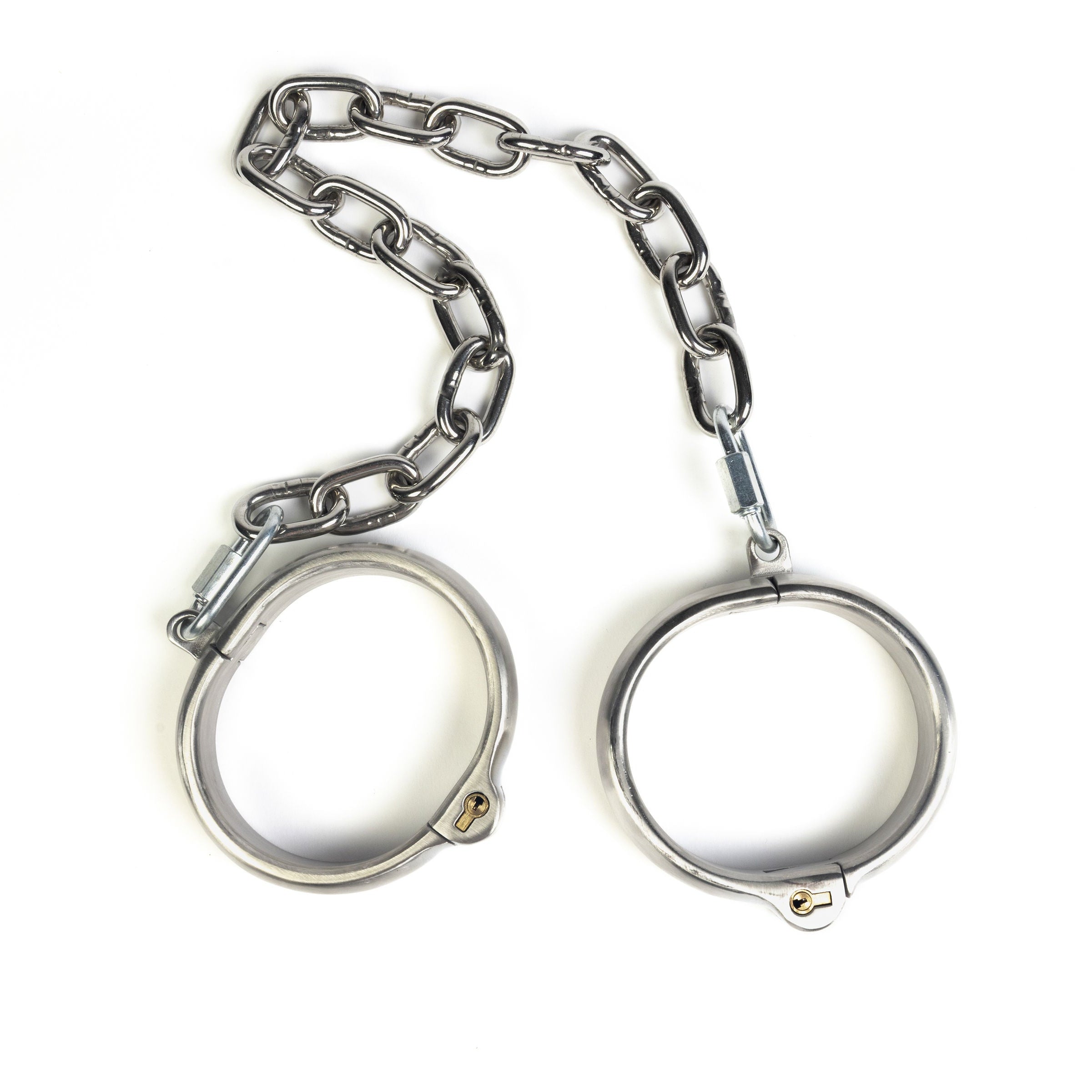 Legcuffs - Brushed stainless steel push-in lock