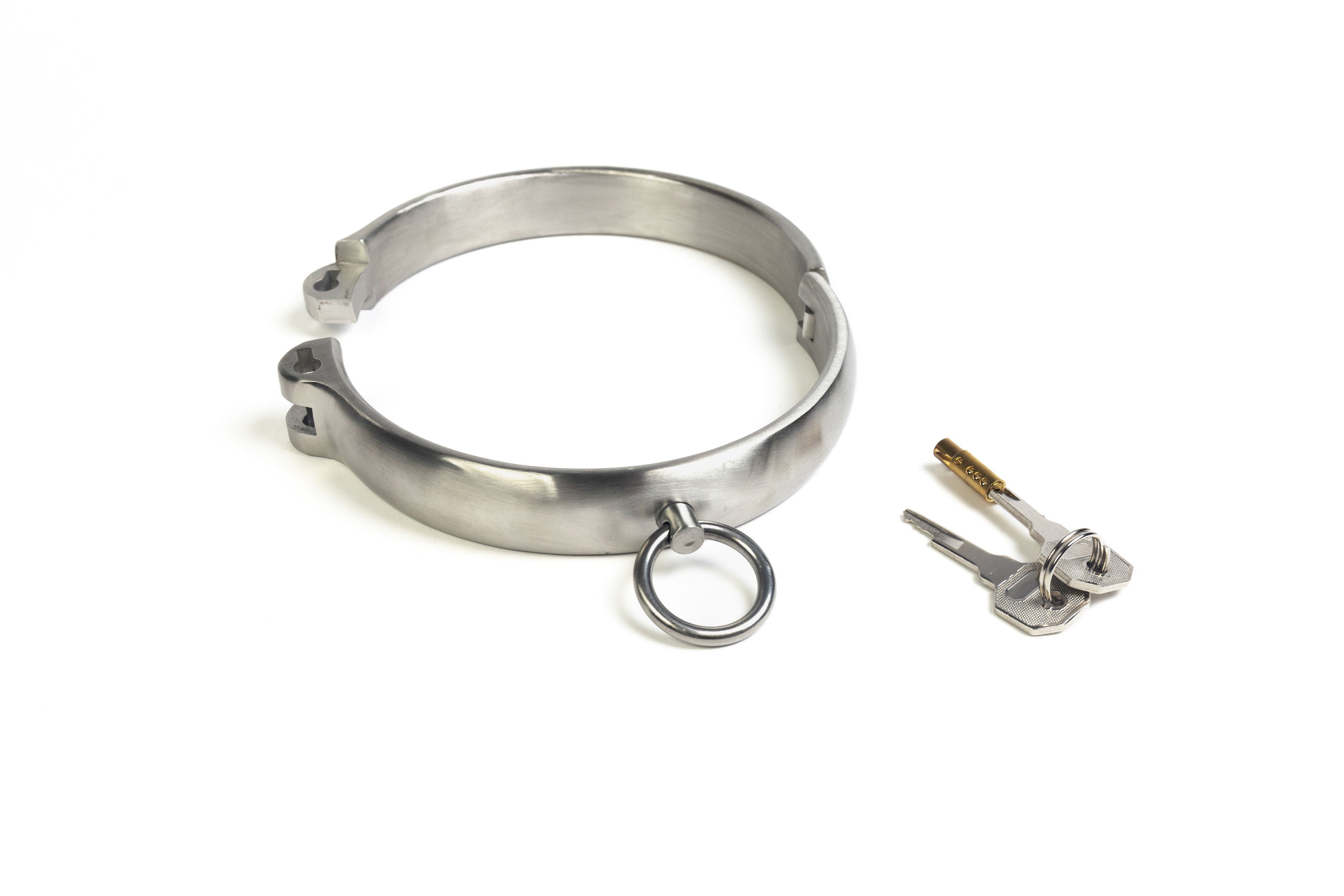 Collar - Brushed stainless steel push-in lock