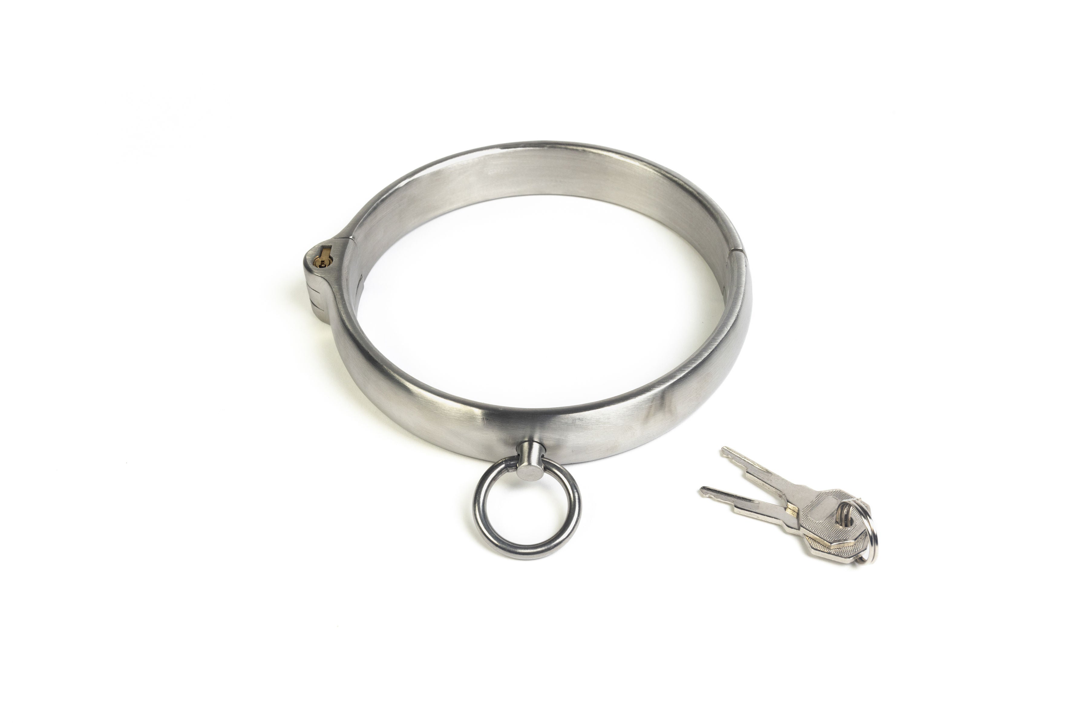 Collar - Brushed stainless steel push-in lock