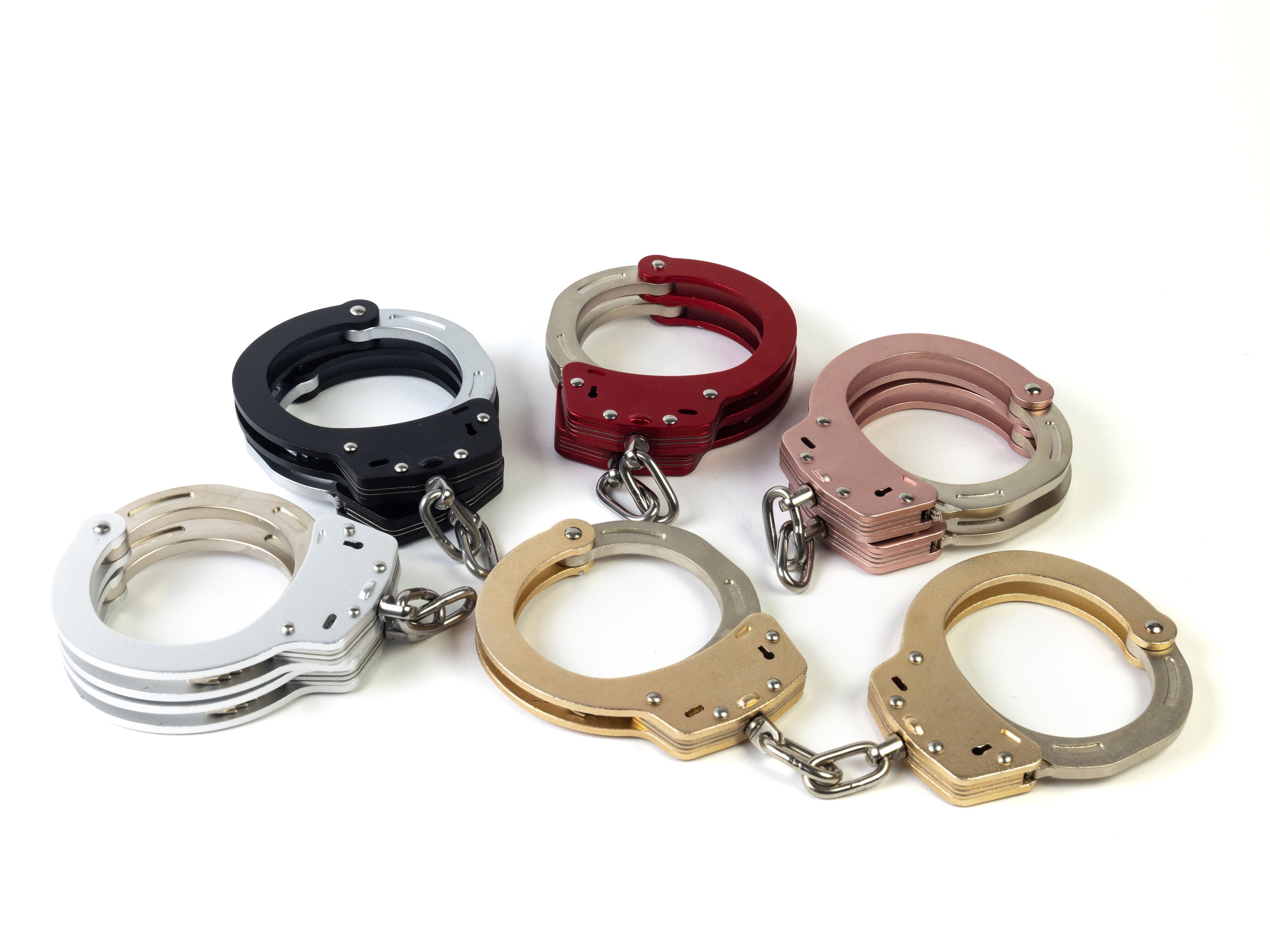 Coloured Metal Handcuffs out of Aluminium Alloy