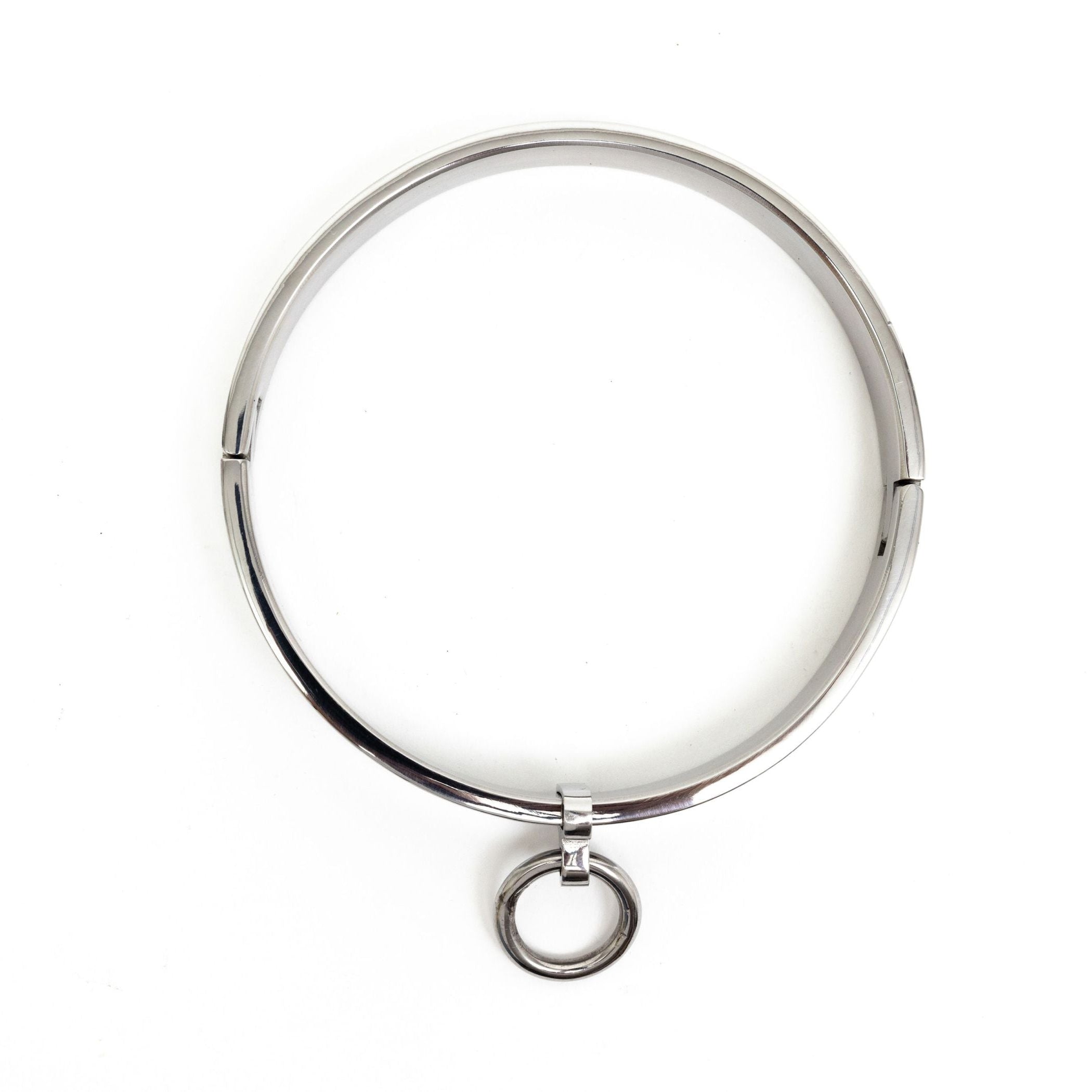 Polished stainless steel neck iron with removable ring