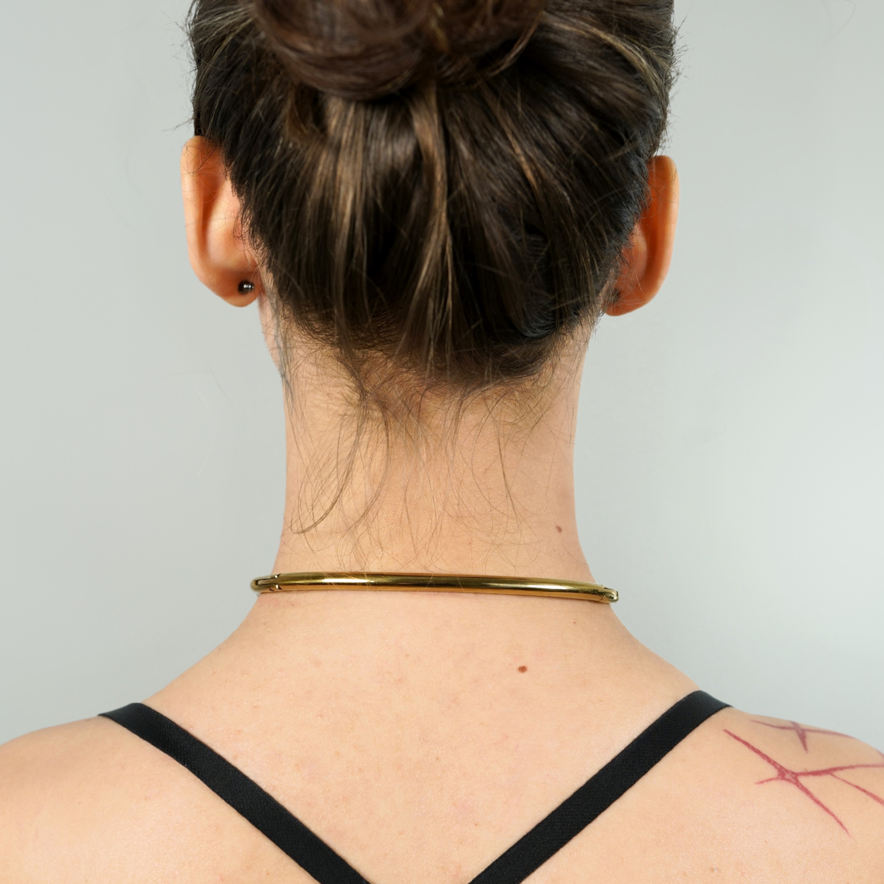 Lockable ergonomic choker 6 mm with O-ring (Gold)