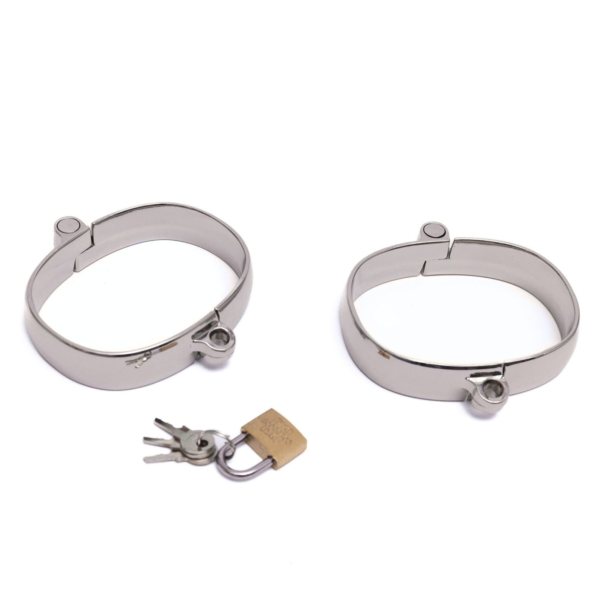 Cute metal ankle cuffs with padlocks