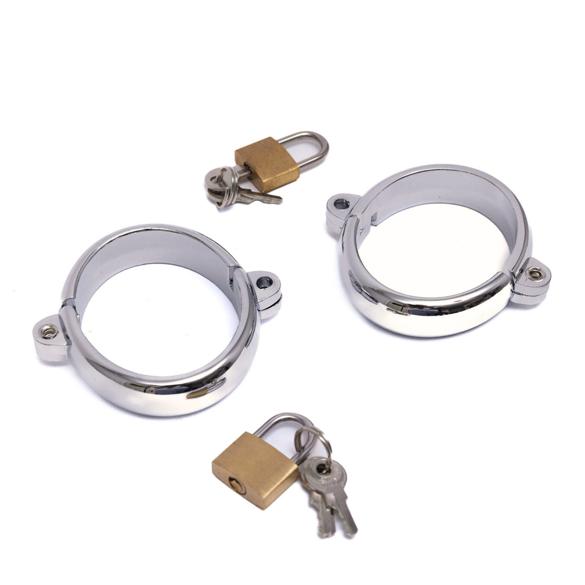 Cute metal handcuffs, anklecuffs with padlocks
