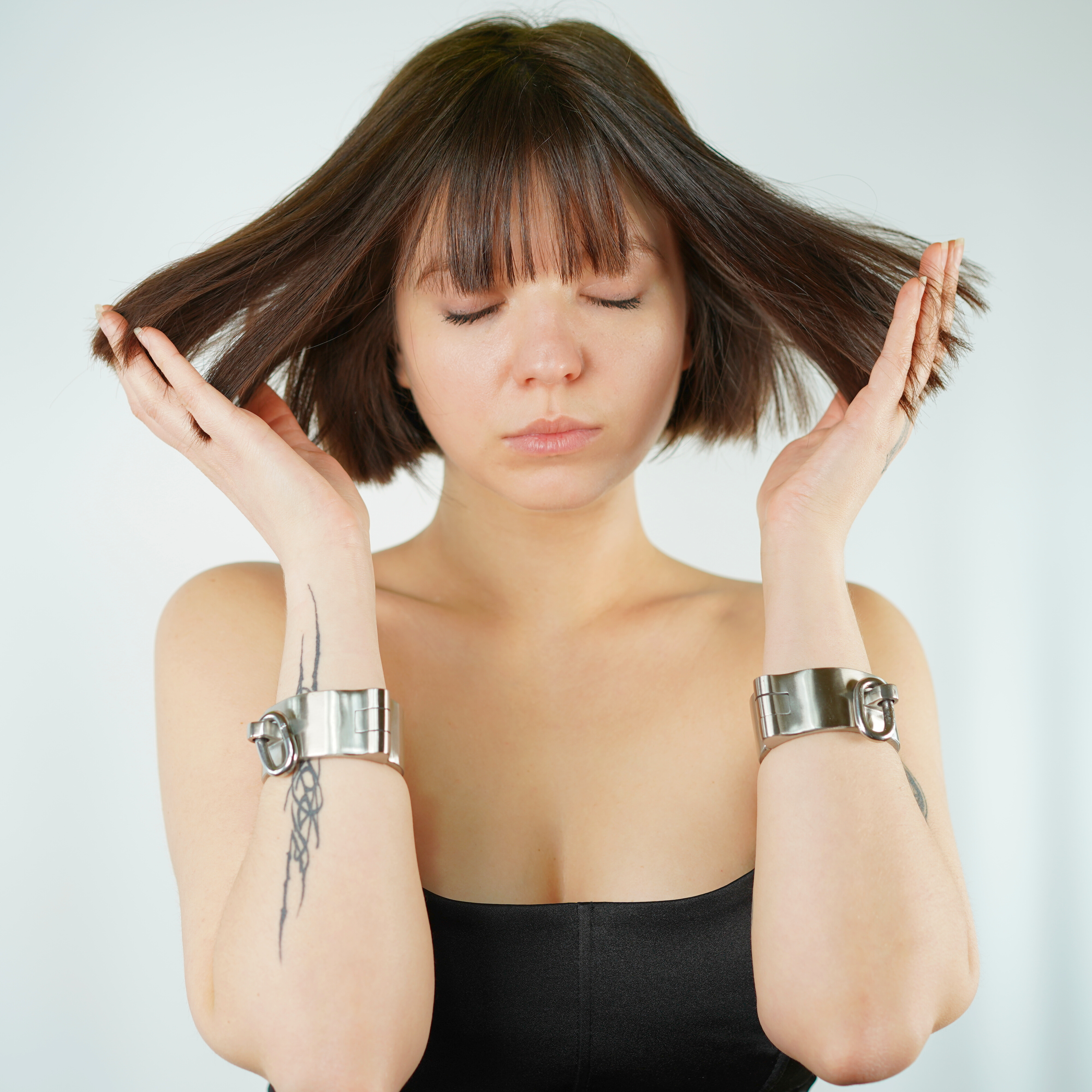 Set - Stainless steel shackles with - screw lock