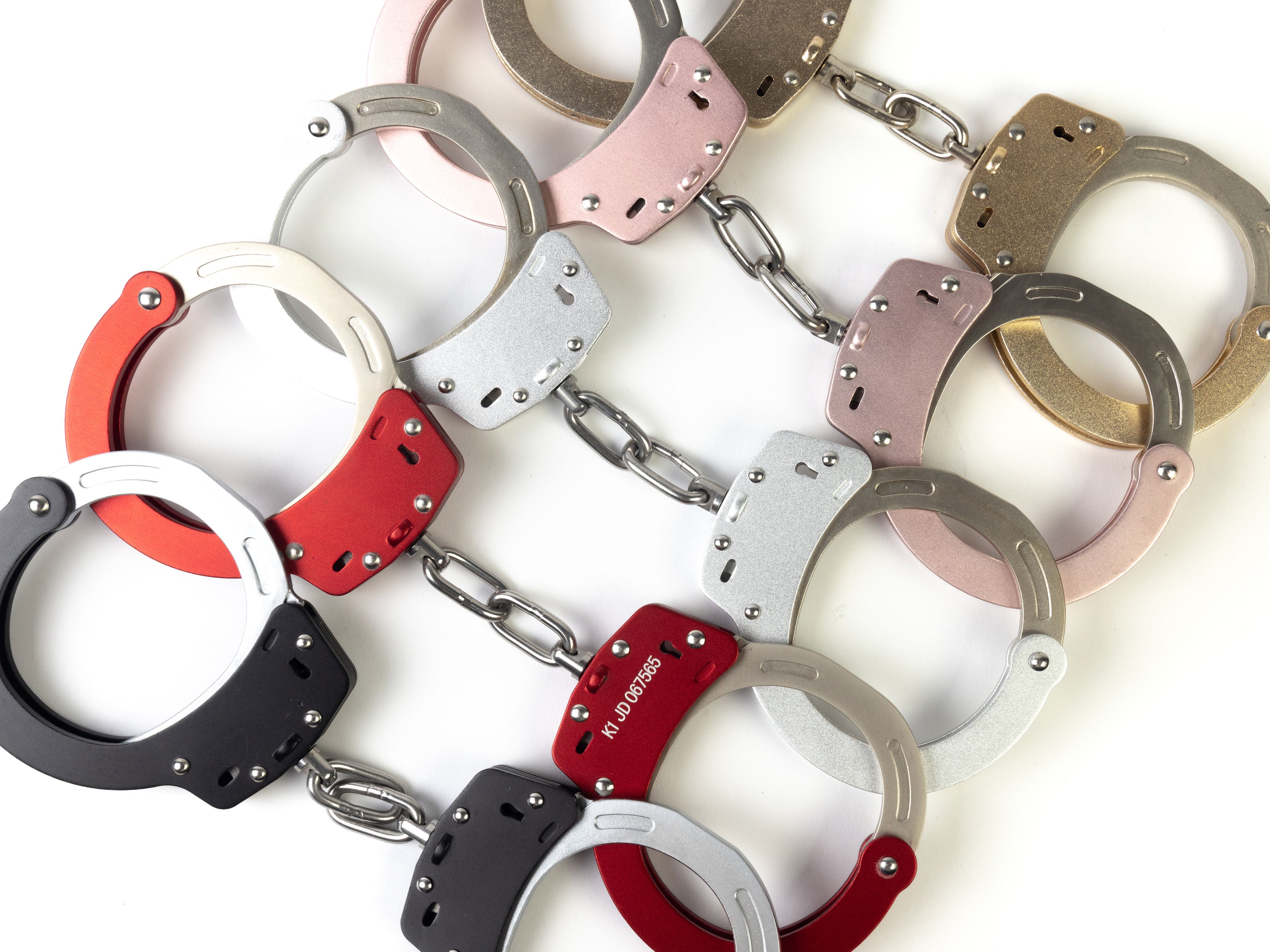 Coloured Metal Handcuffs out of Aluminium Alloy