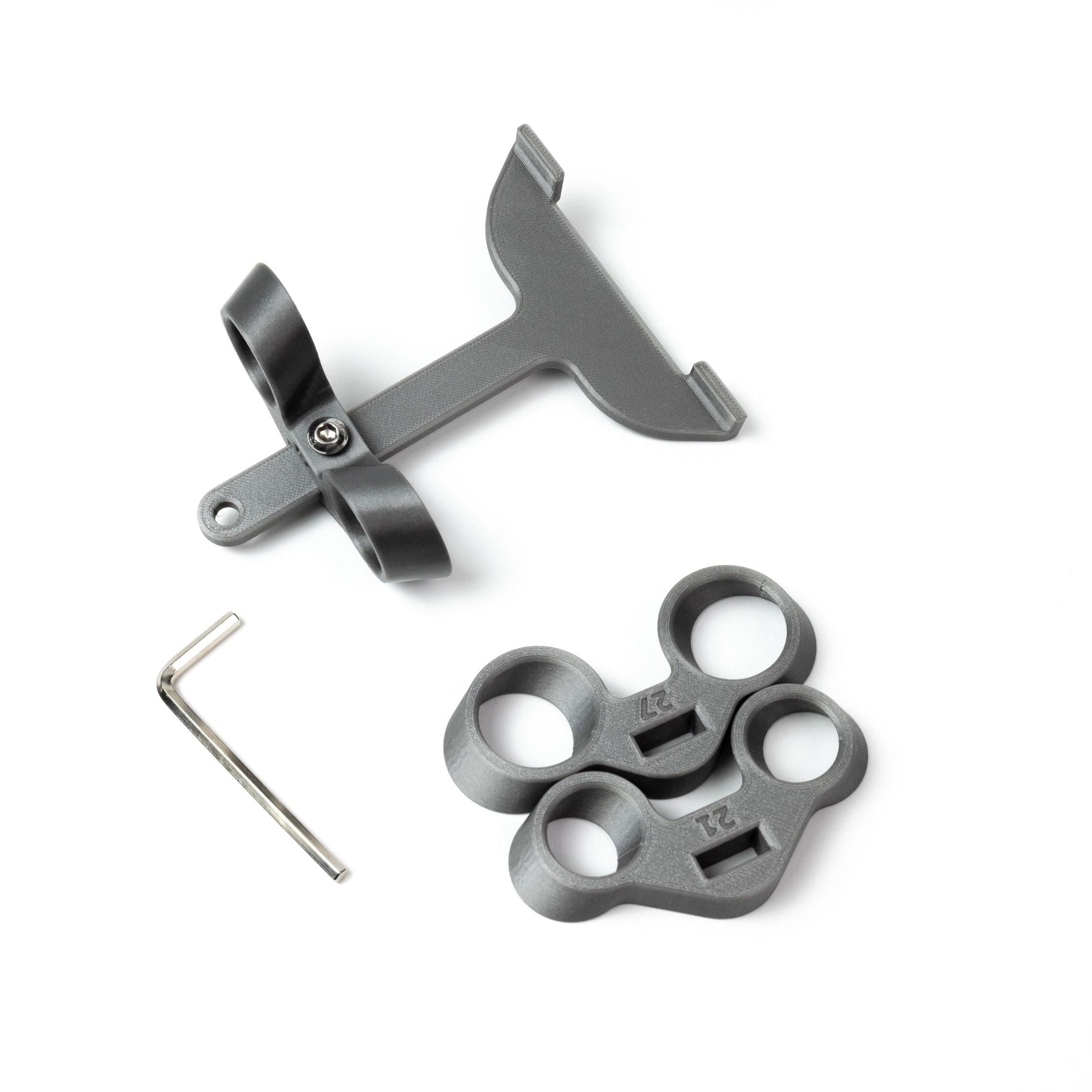 Heavy rigid stainless steel restraints, angled